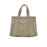 FENDI ZUCCA TRIMMED CANVAS TOTE