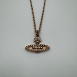 VIVIENNE WESTWOOD ROSE GOLD SATURN NECKLACE