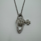 VIVIENNE WESTWOOD LARGE BAS RELIEF SIDE PENDANT NECKLACE