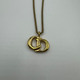 DIOR LARGE CD CLASSIC GOLD NECKLACE