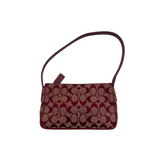 COACH SIGNATURE RED MINI SHOULDER BAG