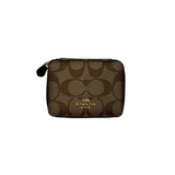 COACH SIGNATURE ZIP COIN CASE
