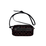 COACH SIGNATURE BURGENDY POCHETTE BAG