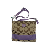 COACH PURPLE STRIPE CROSSBODY BAG