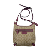 COACH SIGNATURE  MAGENTA TRIM CROSSBODY