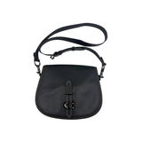 COACH BLACK LEATHER SADDLE CROSSBODY BAG