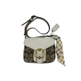 COACH SIGNATURE MINI CROSSBODY WITH SCARF