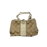 COACH SIGNATURE CANVAS KISSLOCK TOTE BAG