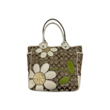 COACH FLORAL APPLIQUÉ SIGNATURE TOTE BAG