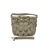 COACH SIGNATURE GOLD DRAWSTRING CROSSBODY BAG