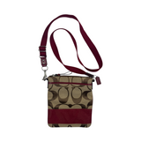 COACH RED STRIPE CROSSBODY BAG
