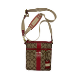 COACH RED STRIPE LEATHERWARE CROSSBODY