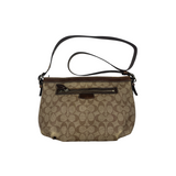 COACH TAN SIGNATURE SHOULDER BAG