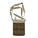 COACH SIGNATURE KHAKI CROSSBODY BAG