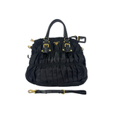 PRADA NAPPA GATHERED TESSUTO BAG