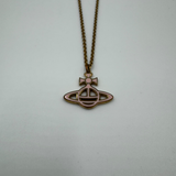 VIVIENNE WESTWOOD PINK & YELLOW ENAMEL ORB NECKLACE