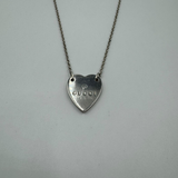 GUCCI HEART SILVER NECKLACE