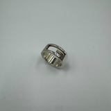 GUCCI WIDE G LOGO SIVER RING
