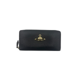 VIVIENNE WESTWOOD BLACK ORB ZIP WALLET