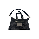COACH BLACK LEATHER LARGE TOTE BAG