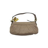 COACH TAUPE LEATHER SMALL SHOULDER BAG
