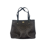 COACH BROWN SIGNATURE TOTE BAG