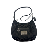 COACH BLACK SIGNATURE HOBO BAG