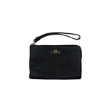 COACH BLACK LEATHER WRISTLET