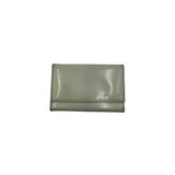 PRADA GREY PATENT LEATHER KEY WALLET