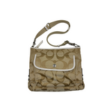 COACH BEIGE SIGNATURE CROSSBODY BAG