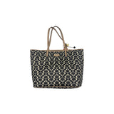 COACH BLACK & CREAM SIGNATURE TOTE BAG