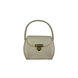MOSCHINO IVORY HEART CLASP TOP HANDLE BAG