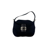FENDI BLACK SUEDE MAMMA BAGUETTE BAG