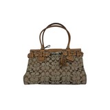 COACH TAN SIGNATURE HAMPTON TOTE