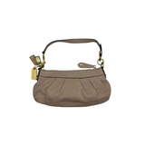 COACH TAUPE LEATHER SMALL SHOULDER BAG