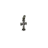 CHROME HEARTS BABY FAT CROSS PINK DIAMOND PENDANT