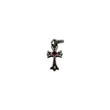 CHROME HEARTS BABY FAT CROSS RUBY PENDANT