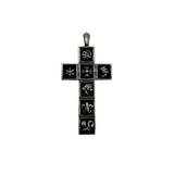 CHROME HEARTS MOTIF MULTI-FRAME CROSS PENDANT