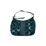 COACH SIGNATURE TEAL HOBO SHOULDER BAG