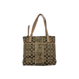 COACH SIGNATURE PYTHON STRIPE TOTE BAG