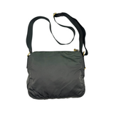PRADA NYLON KHAKI GOLD SHOULDER BAG