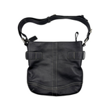 COACH BLACK LEATHER SHOULDER CROSSBODY BAG