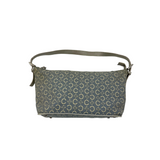 CELINE “C” MONOGRAM BLUE CANVAS SHOULDER BAG