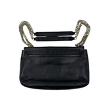 VIVIENNE WESTWOOD BLACK LEATHER & CHAIN SHOULDER BAG