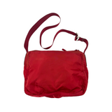 PRADA RED NYLON CROSSBODY BAG