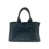 PRADA BLUE LARGE CANAPA TOTE BAG