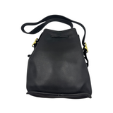 COACH BLACK LEATHER BUCKET BAG