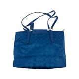 COACH BLUE SIGNATURE TOTE BAG