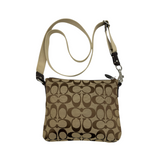 COACH BROWN SIGNATURE CROSSBODY BAG