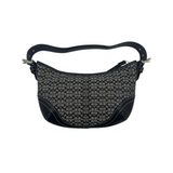 COACH BLACK SIGNATURE HOBO BAG